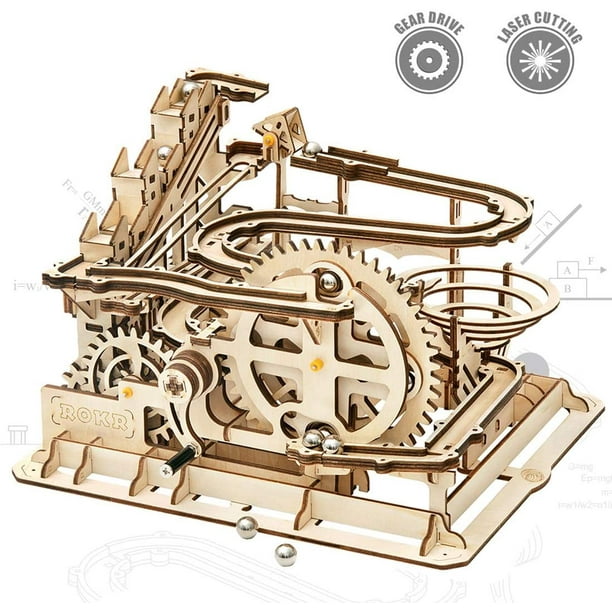 Handmade Craft Toys 3D Wooden Puzzle DIY Assembly Wooden Puzzle waterwheel House Music Box Pen Holder 